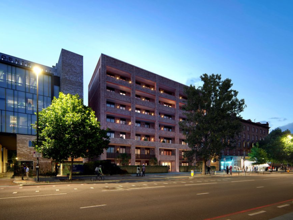 Hero image of the Hexagon Apartments